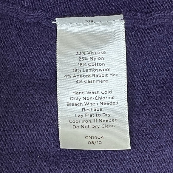 Talbots Purple Cashmere Blend Cardigan Sweater With Jeweled Buttons Purple Sz S - Picture 10 of 10